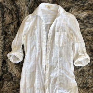 White Summer Button Up
